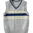 thumbnail image 1 of Boys Knitted Striped Sweater Vest, 1 of 6