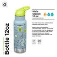 thumbnail image 2 of Klean Kanteen 12 oz Classic Kid's Insulated Water Bottle with Flip Seal Sport Cap - 100% Leakproof Cap - BPA-Free - Stainless Steel Material - Launch Plan, 2 of 5
