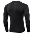 thumbnail image 3 of Camiseta deportiva de secado rápido para hombre, de manga larga, elástica, ajustada, para correr, entrenamiento, transpirable, que absorbe el sudor, 01510, 3 of 6