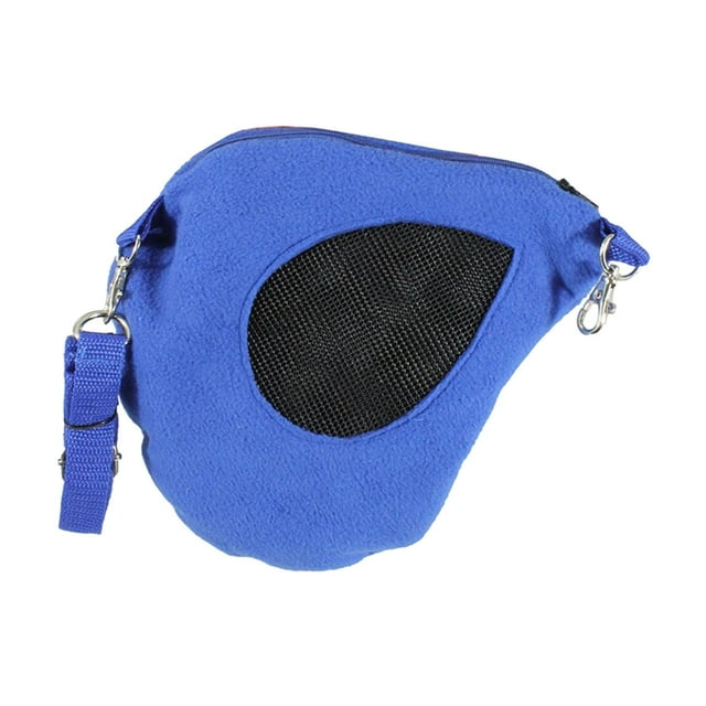 Bolsa de viaje para hámster con ventilación y almacenamiento, ligera y transpirable. Azul