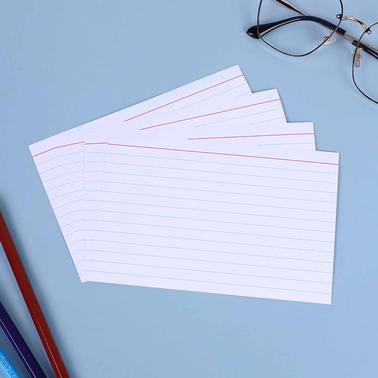 RUISINERY 300 Sheets Indexed Cards Lined Vocabulary Cards Presentation Cards Learning Flashcards School Supplies for Student