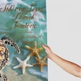 thumbnail image 3 of Orinice  Ocean Beach Shower Curtain Sea Turtle Inspirational Quote Bathroom Curtains Summer Tropical Scenic Starfish Shell Nature Landscape Nautical Coastal Funny Bathtub Decor Set  36x72, 3 of 7