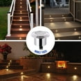 thumbnail image 2 of Yescom 10-Pack 3000K Warm White IP67 Outdoor LED Deck Lights, 12V Low Voltage Landscape Lighting with Transformer, In-Ground Step Lights, 2 of 7