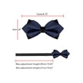 thumbnail image 4 of INSPIRE CHIC Corbatas de moño preatadas para hombres en color sólido, cuello, fiesta de bodas, esmoquin, color azul marino, talla única, 4 of 5
