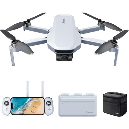 Potensic - ATOM Fly More Combo Drone with Remote Controller - Gray