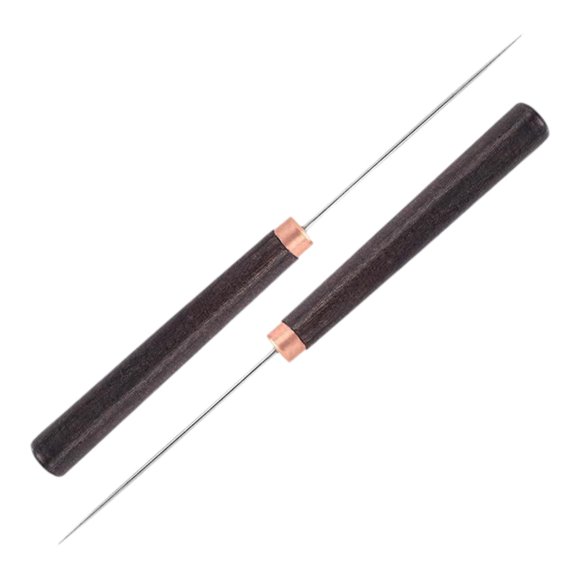 Herramienta de punzonado de cuero 2x esbelta herramienta de reparación de rasguño multipropósito para perforar orificios de cuero costuras de