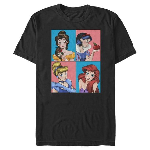 Men's Disney Animated Princess Squares Graphic T-Shirt