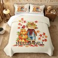 thumbnail image 2 of Erosebridal Fall Scarecrow Pumpkin Quilt Full 3-Piece,Happy Harvest Full Bedspread Sets,Cream,1 Coverlet and 2 Pillowcases, 2 of 7