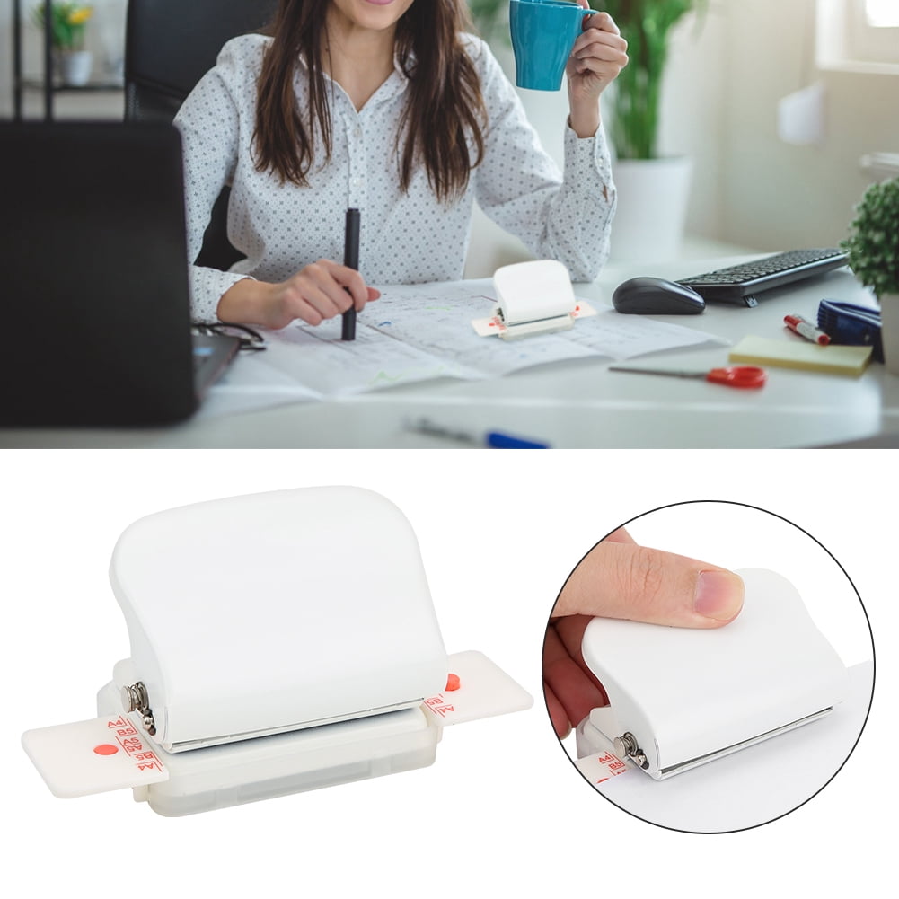 NFTIGB Multi Function Manual 26 Hole Paper Puncher Tool for A4 B5 A5 Binders, White Colored Office Supplies for Students and Professionals (10 inches / 25.4 cm)
