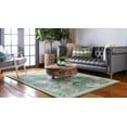 thumbnail image 2 of Unique Loom Penrose Collection Distressed Traditional Vintage Area Rug, 5 Feet 3 Inch x 7 Feet 7 Inch, Green/Beige, 2 of 4