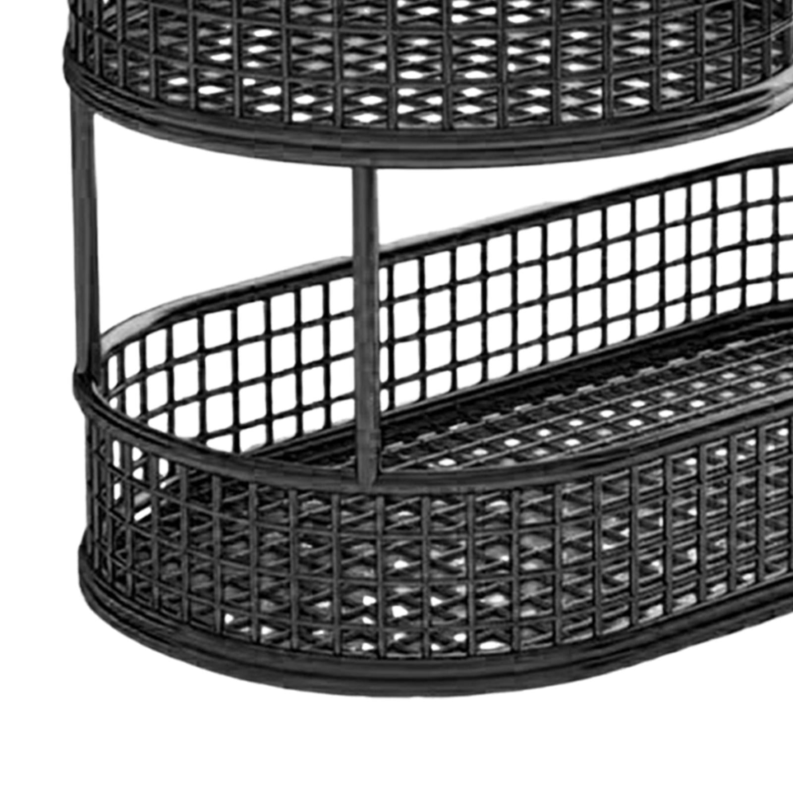 Baoblaze Metal Fruit Basket Serving Stand Wrought Iron Fruit Stand Large Capacity Counter Space Saver Fruits Stand Holder Serving Bowl black