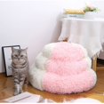 thumbnail image 3 of House Round Comfort Puppy Pet Bed Dog Cat Calming Beds Shag Warm Comfy Fluffy 3, 3 of 7
