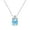 Blue, variant on Genuine Garnet Gemstone 925 Sterling Silver Pendant Necklace with 18 Inch Cable Chain