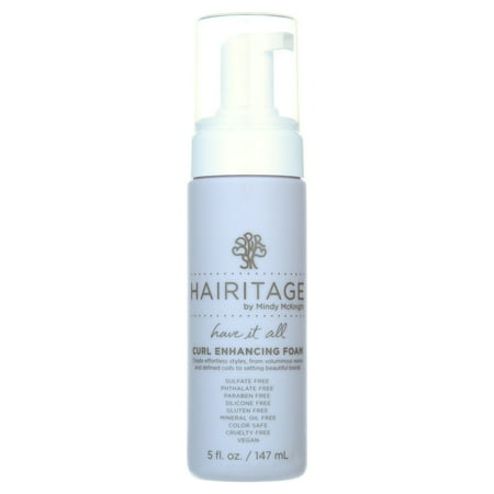 Hairitage Have It All Curl Enhancing Foam Mousse with Quinoa & Rice Protein for Frizz Control, 5 oz ( 3 Pack )