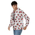 thumbnail image 3 of JUNZAN Red Ladybugs On Black Dotted Print Men's Zip Up Hoodie Athletic Hoodies Long Sleeve Hooded Sweatshirts With Pockets (S-3XL), 3 of 6