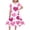 Purple, variant on Afuyipoi Girls Heart Peinted Dress,V-Neck Elastic Waist Short Sleeve Festival Dresses White 9-10