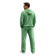 thumbnail image 6 of LEKWK Sweatsuits for Men Big and Tall Waffle Half Zip Hoodie and Wide Leg Sweatpants Fall Winter Tracksuit Matching Sets for Athletic Workout Gym, 6 of 8