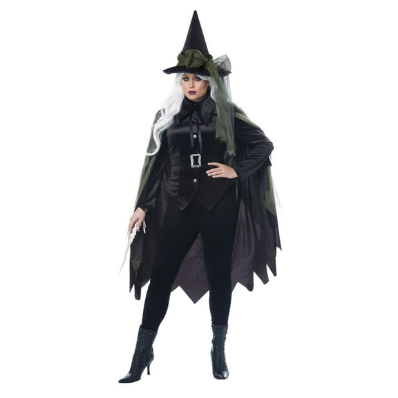 Women's Plus Size Gothic Witch Costume