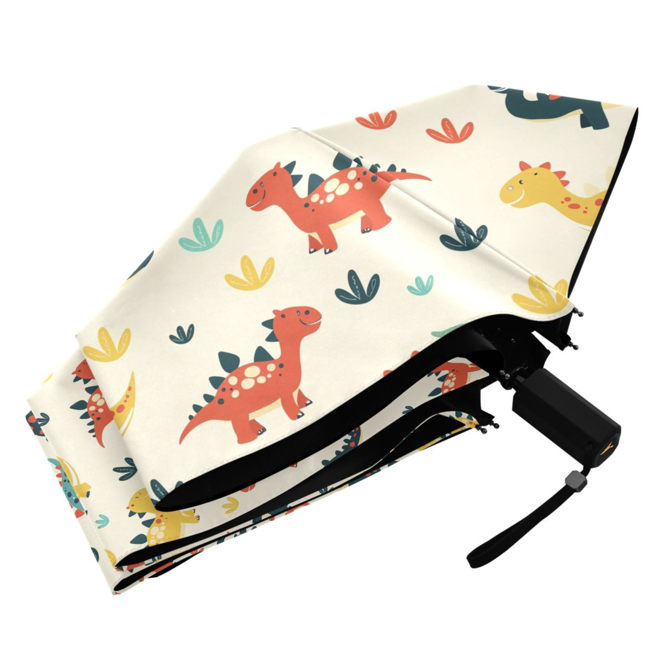 Cute Colorful Dinosaur Animal Compact Sun Umbrella Windproof Travel Umbrellas for Rain Strong Portable UV Protection