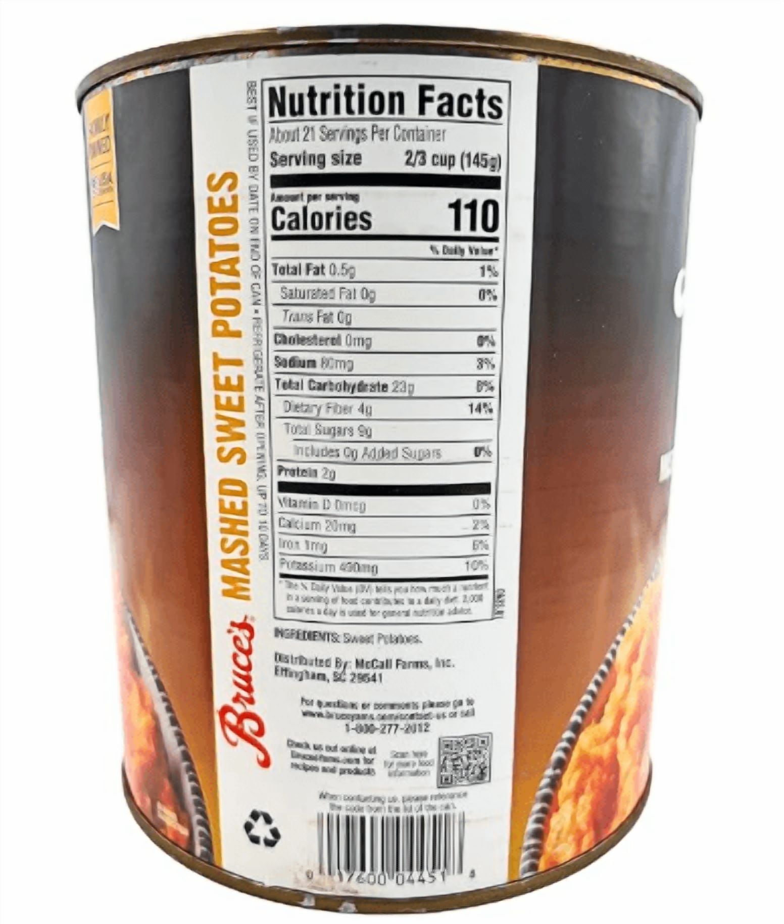 Bruce's Mashed Sweet Potatoes #10 Can | 6.93 lb