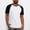 White, variant on Dianli Summer Fitness Men's Two-Tone Pullover Sports T-Shirt Pajama Short Sleeve Round Neck Breathable Quick-Dry Cotton-Blend Casual Loungewear Top Summer Fitness