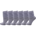 thumbnail image 1 of 6 Pairs Slouch Socks for Women, Soft Extra Long Scrunch Knee High Sock, Bulk Pack (Gray), 1 of 5