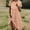 *Orange, variant on ClodeEU Women's Short Sleeve Round Neck Button Knee Length Dress,Casual Loose Midi Dress Black,Womens Plus S