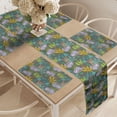 thumbnail image 2 of Ambesonne Funny Sloth Table Runner & Placemats, Jungle Plants Leaves, Placemat 4 pcs + Runner 16"x90", Grey and Multicolor, 2 of 2