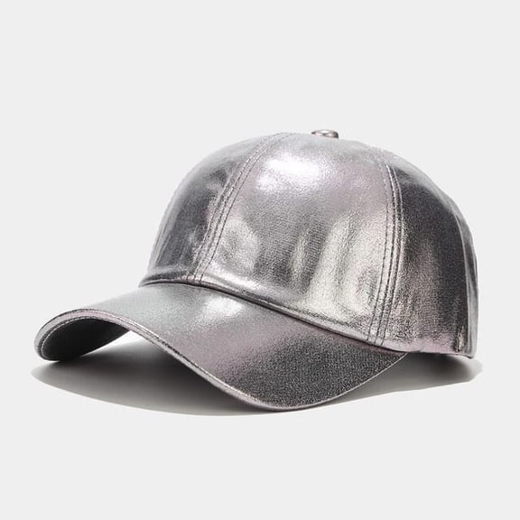 CoCopeanut 2020 Fold Summer Autumn Women Man PU Solid Laser Baseball Cap Unisex Snapback Hats Casual Adjustable Outdoor Sun Hats Present