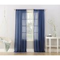 thumbnail image 3 of No. 918 Tayla Concassé Voile Pure Tige Poche Rideau Panneau, 50 "x 95", Bleu Indigo, 3 of 5