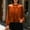 Orange, variant on Giftesty Women's Solid Color Lace Patchwork Velour Crew Neck Long Sleeve Casual Top for Daily Wear