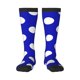 thumbnail image 1 of Balery Blue And White Polka Dot Calcetines novedosos Calcetines deportivos Calcetines hasta la rodilla Calcetines de algodón Calcetines originales y geniales, 1 of 6