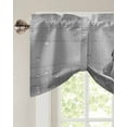 thumbnail image 3 of Tie Up Valance Curtain for Kitchen, Abstract Grey Elephant on Bathtub Rod Pocket Short Curtains Adjustable Tie-Up Shade Valances, Modern Minimalist Art Window Treatment for Bathroom Living Room Bedroom, 3 of 7