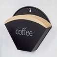 thumbnail image 2 of AuldHome Design Enamelware Cone Coffee Filter Holder (Black); Wall-Mount Modern Farmhouse Coffee Filter Bin, 2 of 8