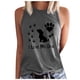 thumbnail image 1 of Tops casuales sexys de verano sin mangas para mujer Tops de chaleco sin mangas con estampado de cuello redondo regular Fridja  gh5035, 1 of 5