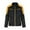 Yellow, variant on IROINNID Men's Faux Leather Long Sleeve Color Block Comfy Coat Slim Trend Plush Youth Jacket Coat