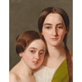 thumbnail image 3 of Carl von Saar 15x18 Black Modern Framed Museum Art Print Titled - Portrait Alexandrine Pazzani and Caroline Von Saar, 3 of 5