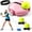 Pink, variant on Solo Tennis Trainer Rebound Ball with String, Portable Tennis Practice Rebounder Trainer Set, Self Training Tool with Weighted Base for Home Backyard Tennis Ball Practice Equipment(Pink)