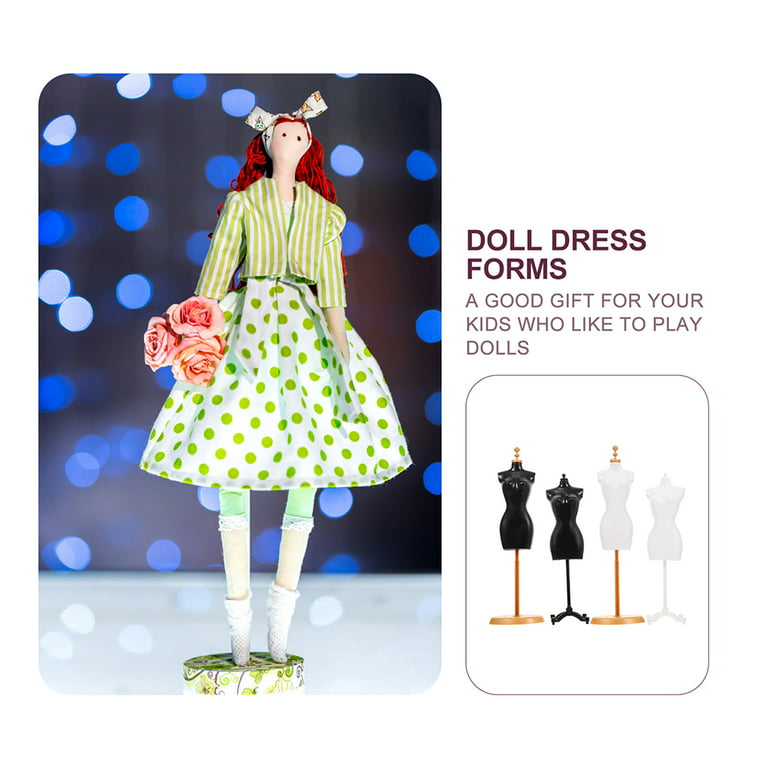 8pcs Clothing Mannequin Stand Doll Dress Body Manikin Mini Doll Model Rack, Size: 24.00