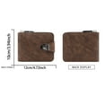 thumbnail image 4 of XQWJWLA PU Leather Mens Wallet with Zipper, Vintage RFID Blocking Big Capacity Wallet for Men with Flap ID Window, Credit Card Slots & Coin Pocket, Valentines Day Gifts for Men(Coffee), 4 of 7