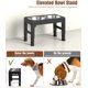 thumbnail image 3 of Cuenco para perros, 2 piezas de cuencos elevados de acero inoxidable plegables y desmontables para mascotas, cuenco de alimentación antideslizante de 4 alturas ajustables para perros y, 3 of 5