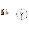 thumbnail image 1 of Elegante Figura De Ballet De Cisne, Escultura De Cerámica Y Reloj De Pared De Bailarina, Elegante Reloj Silencioso Para Decoración De Estanterías De Hogar, Oficina Y Aniversario., 1 of 8