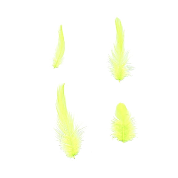 Zucker Feather Products Rooster Hackle-White-Dyed - 3-6" - 1000pcs - Fluorescent Chartreuse