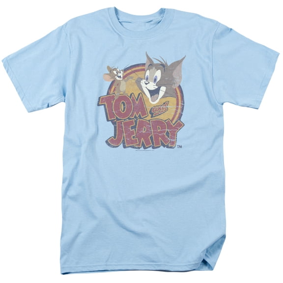 Tom And Jerry Water Damaged Officially Licensed Adult T Shirt