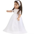 thumbnail image 3 of AlevRam 1 Pcs White Handmade Elegant Wedding Dress for 18 Inch Dolls - Perfect for Birthday Parties, Costumes, and Special Occasions, 3 of 6