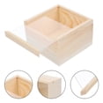 thumbnail image 3 of Unfinished Wooden Box Storage Organizer Container Craft Box Treasure Box Jewelry Display Case, 3 of 3
