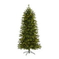 thumbnail image 2 of Nearly Natural Clear Prelit LED Green Decorated Fir Christmas Tree, 7', 2 of 7