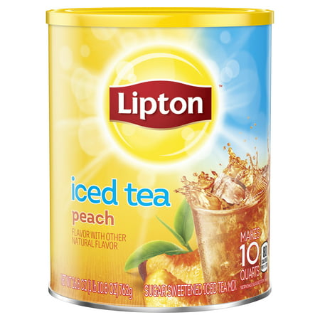 (6 Boxes) Lipton Iced Tea Mix Peach 10 qt