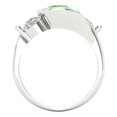 thumbnail image 4 of Three-Stone Engagement Ring for Women - 3.5ct Simulated Green Diamond in 14K White Gold Promise Ring, 4 of 7
