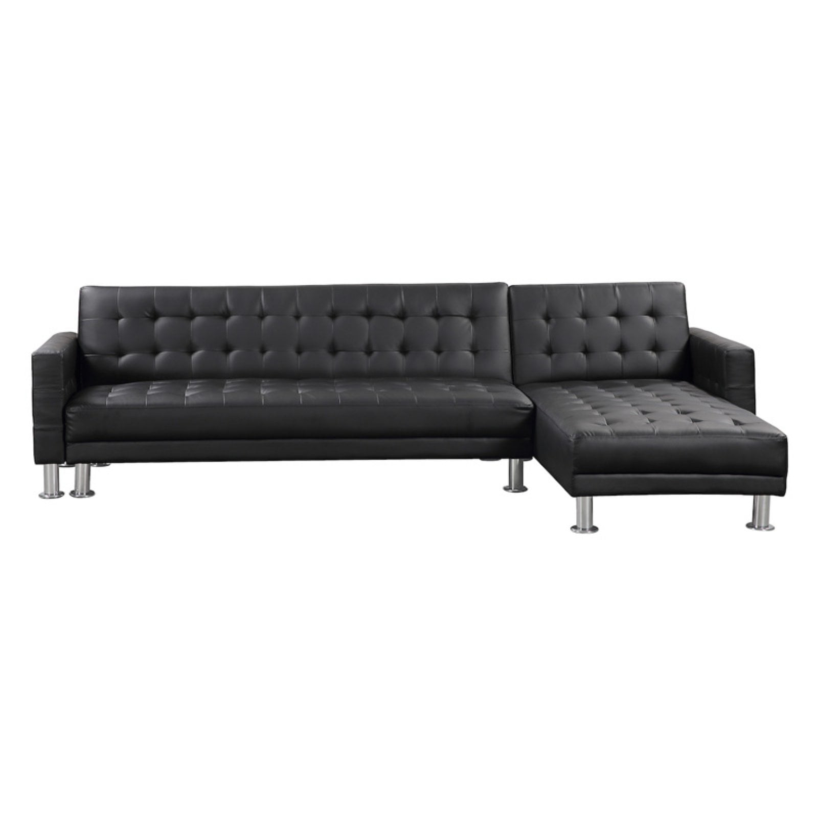 Velago Attalens Upholstered Faux Leather Sectional Sleeper Sofa